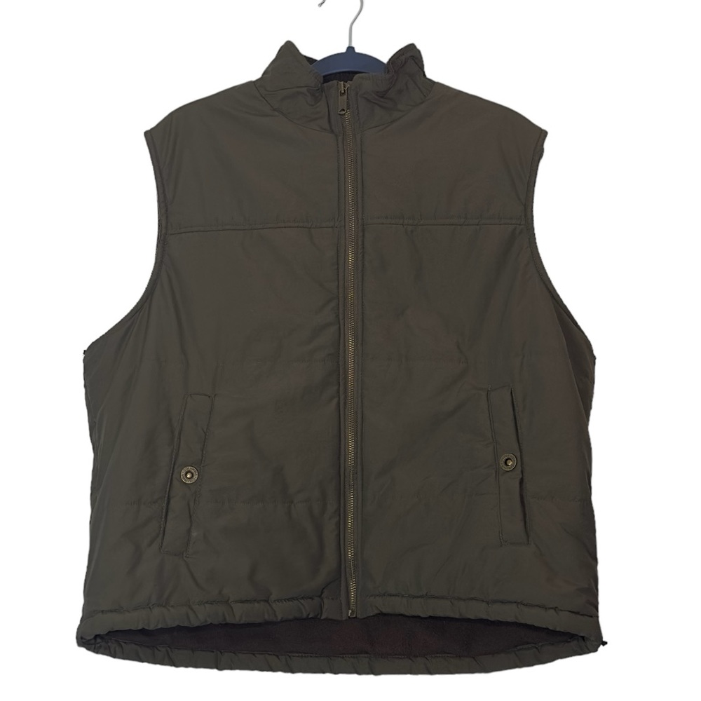 Columbia Green Sportswear Company Turtleneck Green Vest Men’s L Zipper